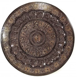 Тарілка бронзова настінна "Павліни" (d-49 см)A