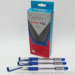 Ручка масляна Goldex Ezi Ball PLUS #893 Індія Blue 0,7 мм з грипом