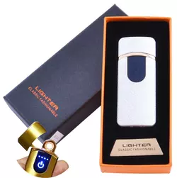 USB запальничка в подарунковій упаковці Lighter (Спіраль розжарювання) №HL-43 White