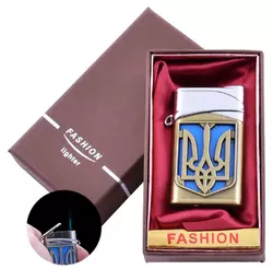 Запальничка в подарунковій коробці Україна (Гостре полум'я) №UA-24 Gold