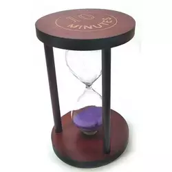 Годинник пісочний 10 хв фіолетовий пісок (14,5х9х9 см)