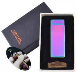 Електроімпульсна запальничка в подарунковій упаковці (Подвійна блискавка, USB) №HL-31-1