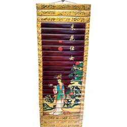 Панно бамбукове "Дівчина з квіткою" (24х65 см)