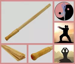 Масажер бамбуковий "ВІНИК" Тонкі палички L = 57см. (техніки Мантек Чіа, Чжун Юань Цигун) Суперціна