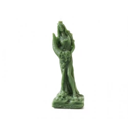 Свічка Богиня достатку "Абундарція" Зелена 4*4,5*12см.