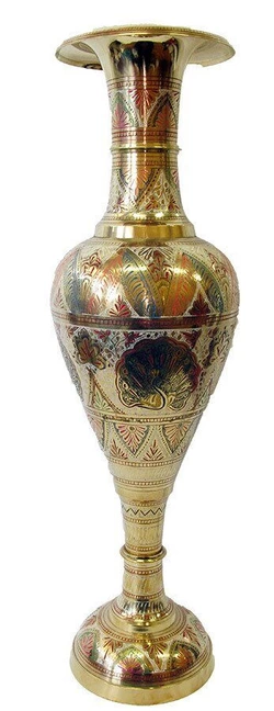 Ваза бронзова кольорова (60х17х17 см)(Flower vase Kashmiri Clr 24")