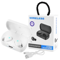 Бездротові навушники TWS-10 5.0 з кейсом, бездротова зарядка, power bank, white