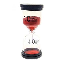 Годинник пісковий (10 хвилин) червоний пісок (10х4,5х4,5 см)
