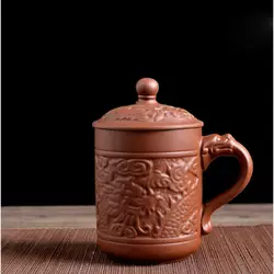 Чашка "Дракон Фенікс" коричнева 300мл. 11,5*8*13,5см.
