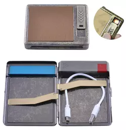 Портсигар подарунковий з USB запальничкою (Спіраль розжарювання, 20 сигарет) №HL-8001-6