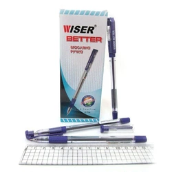 Ручка масляна Wiser "Better" 0,7 мм з грипом фіолет