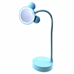 Дзеркало настільне з LED підсвічуванням на акумуляторі синє (29х10х10 см)