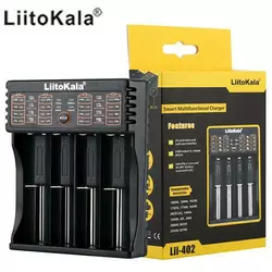 Зарядний пристрій LiitoKala Lii-402, POWER BANK, 4Х-18650, ААА Li-Ion, LiFePO4, Ni-Mh, ОРІГІНАЛ