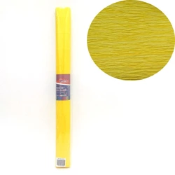 Креп-папір 150%, жовтий 50*200см, 1pc/OPP, засн.95г/м2, заг. 238г/м2