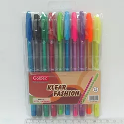 Набір олійних ручок Goldex Klear Fashion # 734 Індія 1,0 мм 10цв
