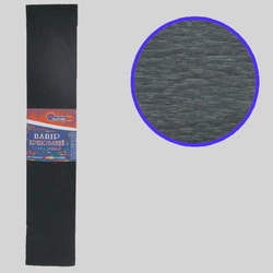 Креп-папір 110%, чорний 50*200см, засн.50г/м2, заг. 105г/м2