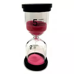 Годинник пісочний (5 хвилин) "Рожевий пісок" (10,5х4,5х4,5 см)