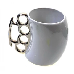 Чашка керамічна "Кастет" біла (10х13х8см) (350 мл.)