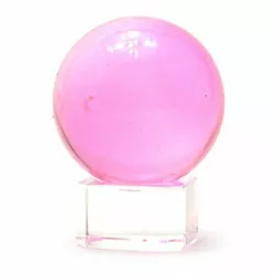 Куля кришталева на підставці рожева (4 см)