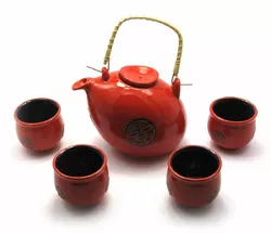 Сервіз керамічний чайник ,4 чашки)(27х16х11 см)