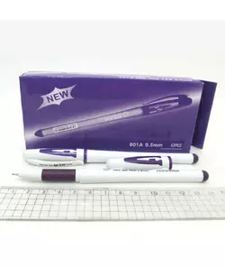 Ручка гель-фіолет 0,5 мм, білий корпус