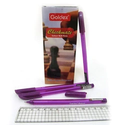 Ручка масляна Goldex "Checkmate #744 Індія 0,7 мм фіолет.