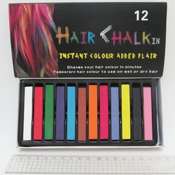 Крейда для волосся, набір 12 кольорів, 6,5х1х1см