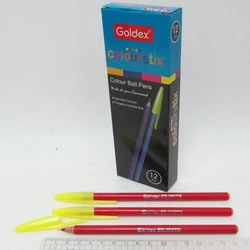 Ручка масляна Goldex Colorstix #932 Індія Red 1,0 мм