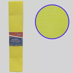 Креп-папір 100%, світло-жовтий 50*200см, 20г/м2