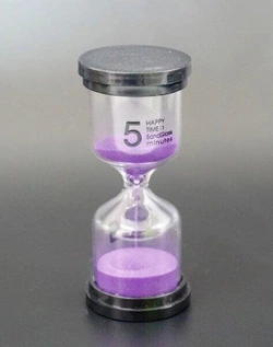 Песочные часы "Круг" стекло + пластик 5 минут Сиреневый песок