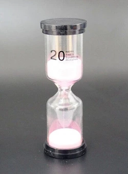 Пісочний годинник "Коло" скло + пластик 20 хвилин Рожевий пісок