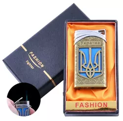 Запальничка в подарунковій коробці Україна (Гостре полум'я) №UA-20 Gold