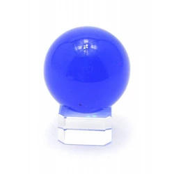 Куля кришталева на підставці синя (4 см)
