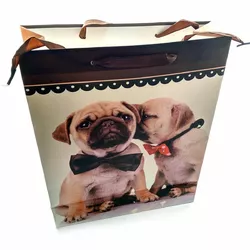 Пакет подарунковий картонний "Кішки і Собаки" (30х38х12 см)