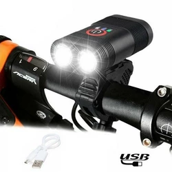 Велосипедний ліхтар Y12Pro-2XPE DUAL MEGALIGHT, ALUMINUM, індикація заряду, Waterproof, акум., ЗУ micro USB