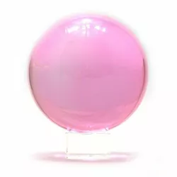 Кришталева куля на підставці рожевий (13,7х11х11 см)