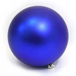 Великий ялинкова куля матовий "BLUE" 25см, 1шт/етик.