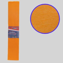 Креп-папір 110%, світло-помаранчевий 50*200см, засн.20г/м2, заг. 42г/м2