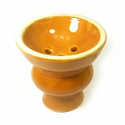 Чашка для кальяна светло коричневая керамическая (d-6, h-5,5 см)