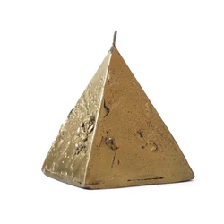 Свічка Піраміда Золота 7,5*7,5*8 см.