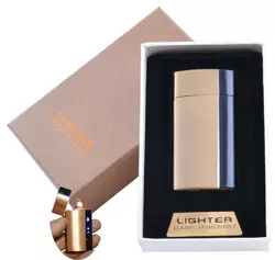 USB запальничка в подарунковій упаковці Lighter (Спіраль розжарювання) №XT-4981 Gold