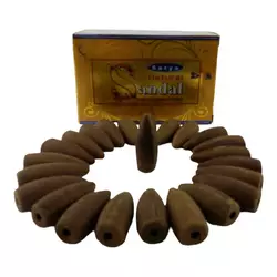 Natural Sandal Backflow Cones (Сандал)(Satya) 24 конуси в упаковці