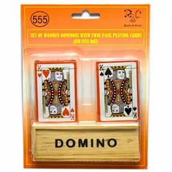 Доміно з двома колодами карт (23,5х18х4 см)