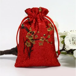 Мешочек сатиновый с орнаментом Красная сакура