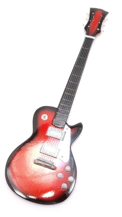 Гітара мініатюра дерево червона (24х8х1,5 см)