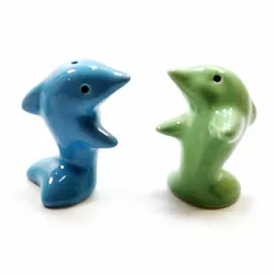 Солонка з перечниці "Дельфіни" зелено блакитні (7х7х4 см)