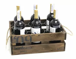 Підставка для вина на 6 пляшок "Ящик"