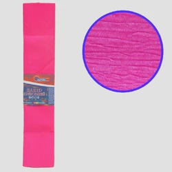 Креп-папір 30%, флуоресцентний рожевий 50*200см, осн.20г/м2, об'єм.26 г/м2