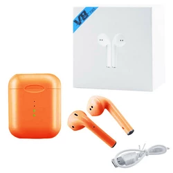 Бездротові навушники V8 5.0 з кейсом, orange