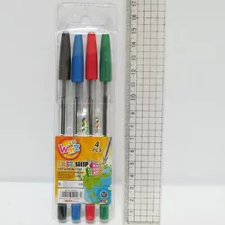 Набір кулькових ручок BEIFA AA927-4 4-цв.